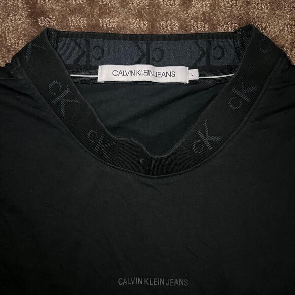 🖤 Calvin Klein Jeans 👕 Minimal Logo Crewneck Tee – L - Picture 3 of 5